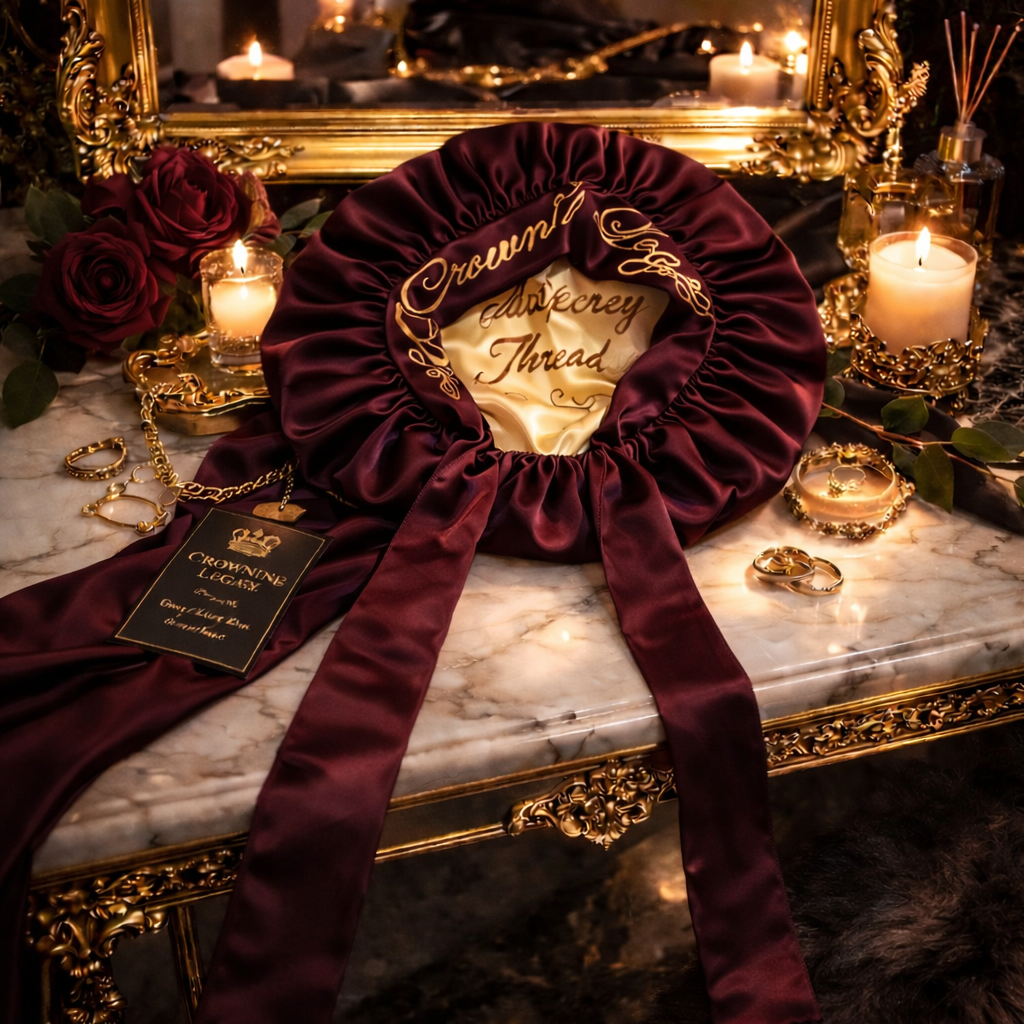 The Whispered Crown™ — Luxury Mulberry Silk Bonnet