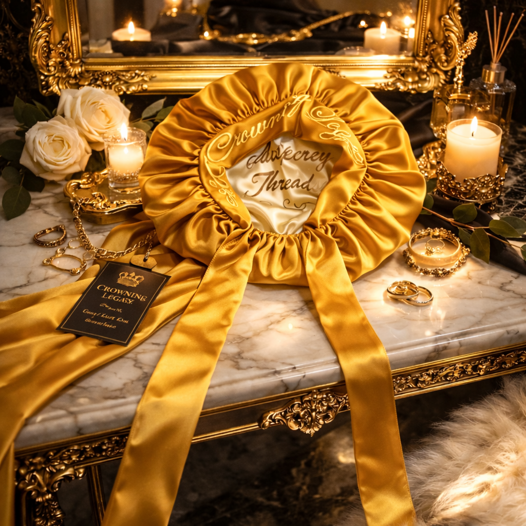 The Whispered Crown™ — Luxury Mulberry Silk Bonnet